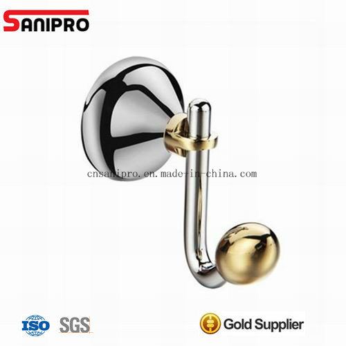 Sanipro Brushed Nickel Bathroom Double Antique Robe Hooks