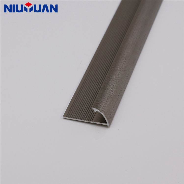 Niu Yuan Aluminum Brushed Nickel Outside Corner Tile Trim