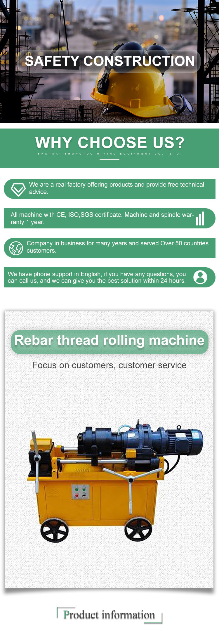 Rebar Rolling Machine Rebar Thread Machine