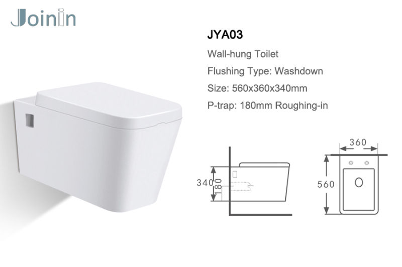 Sanitary Ware Bathroom Water Closet Ceramic Wc Wall Hung Toilet From Chaozhou (JYA03)