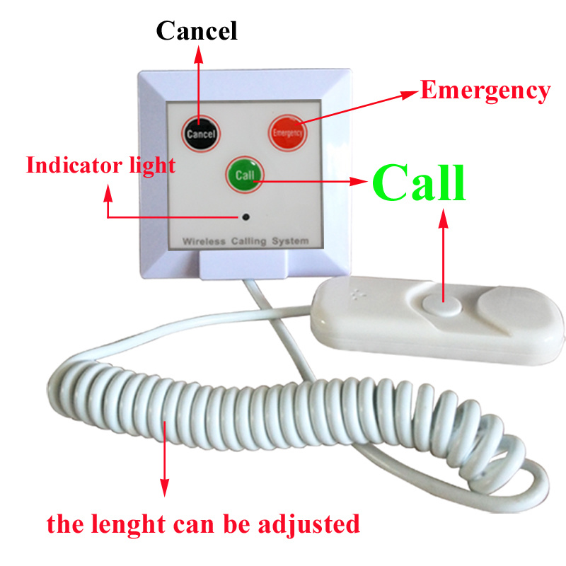 Hospital Call Bell System with Wall Mounting Push Button