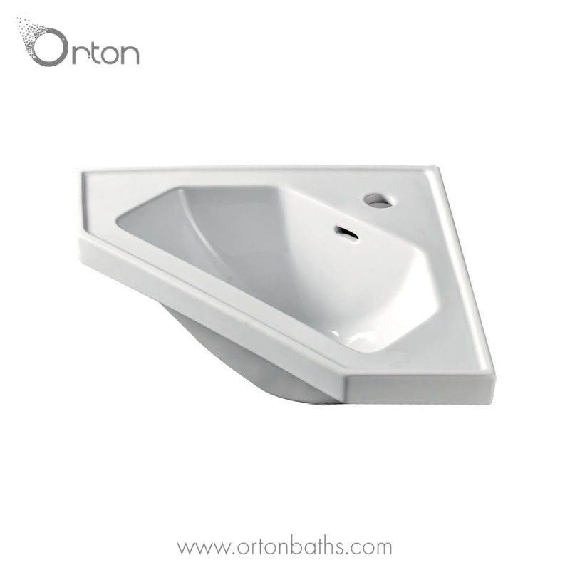 Cloakroom Wall Hung Corner Washbasin Sink