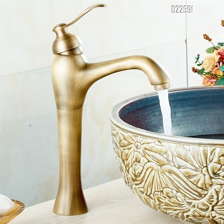 Luxury Copper Bathroom Accessories Tap Basin Faucet