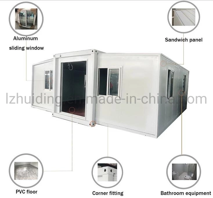 Luxury Prefabricated Wooden Prefab Modular Caravan Modular Container Living House with Mobile Toilet