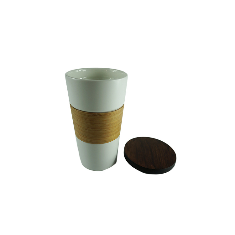 Bamboo Coffee Mug with Bamboo Lid for Drinking