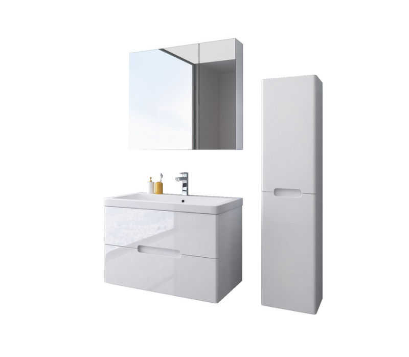 Popular Wall Mounted Bathroom Vanities with Mirror and Side Cabinets