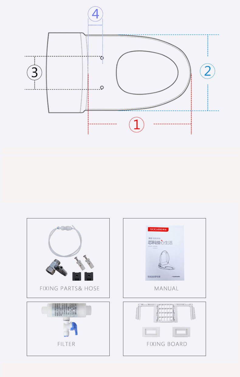 Smart Toilet Automatically Toilet Seat Cover with Warm Air Drying