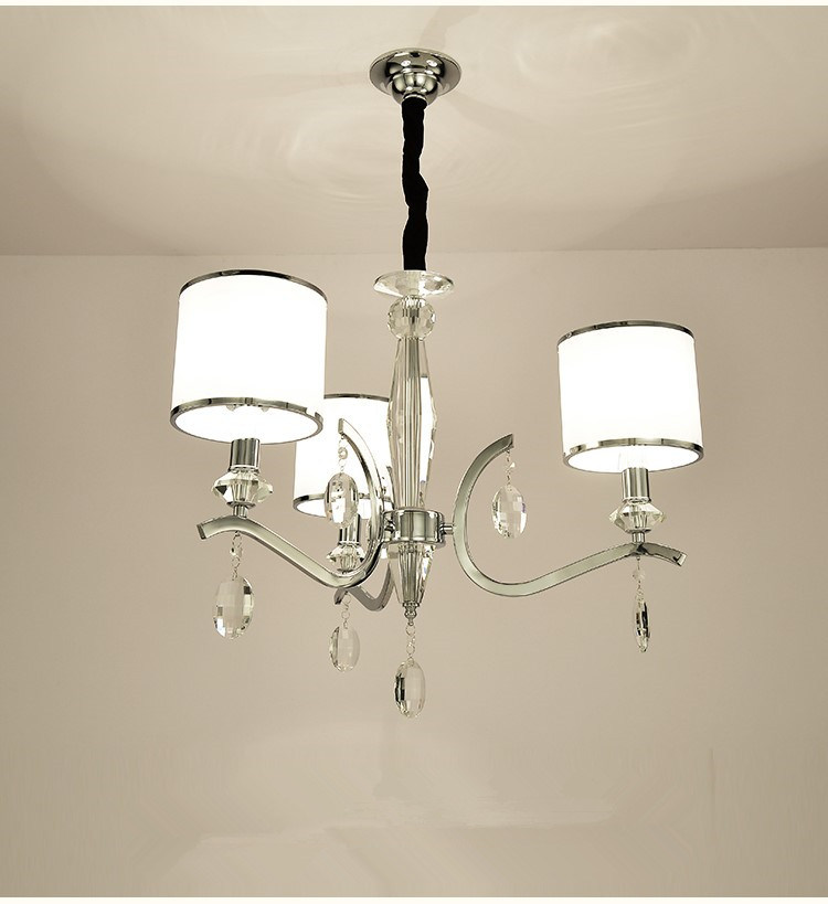 Brushed Nickel Sphere Chandelier with Lamshade (WH-MI-41)