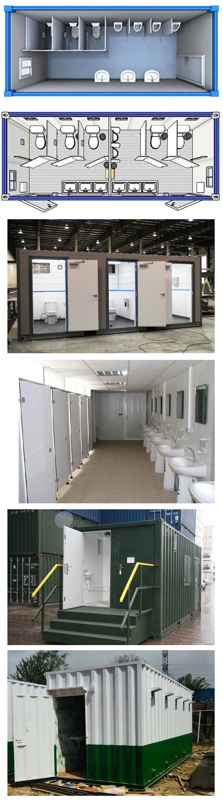 Convenient to Transport Moveable Modified Portable Lavatory Made in China