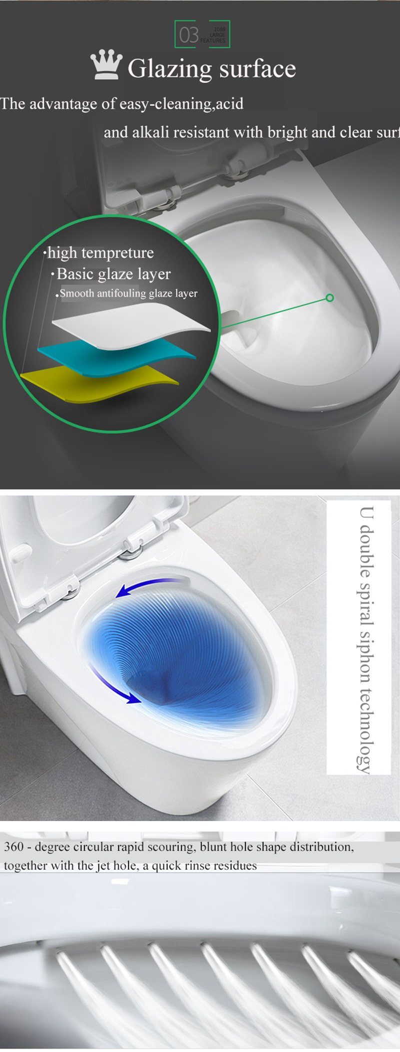 Wall Mounted Washdown Ceramic Wc Toilet with Concealed Cistern (6005)