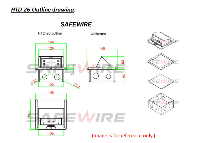 Floor Connector/Pop up Outlet Box/Floor Mounted Sockets with Ce