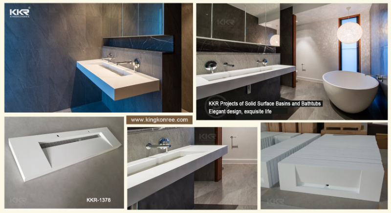 Corian Wall-Mounted Bathroom Wash Basin