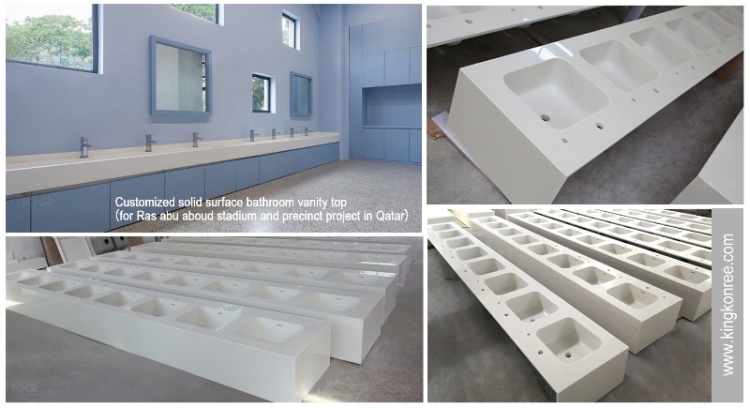 Solid Surface Commercial Bathroom Vanity Tops