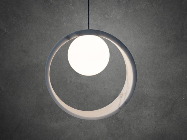 Glass Pendant Lamp Modern Pendant Light, Marble Pendant Lamp Moon Light