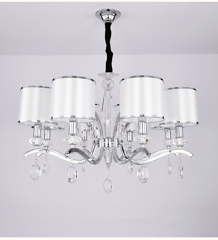 Brushed Nickel Sphere Chandelier with Lamshade (WH-MI-41)