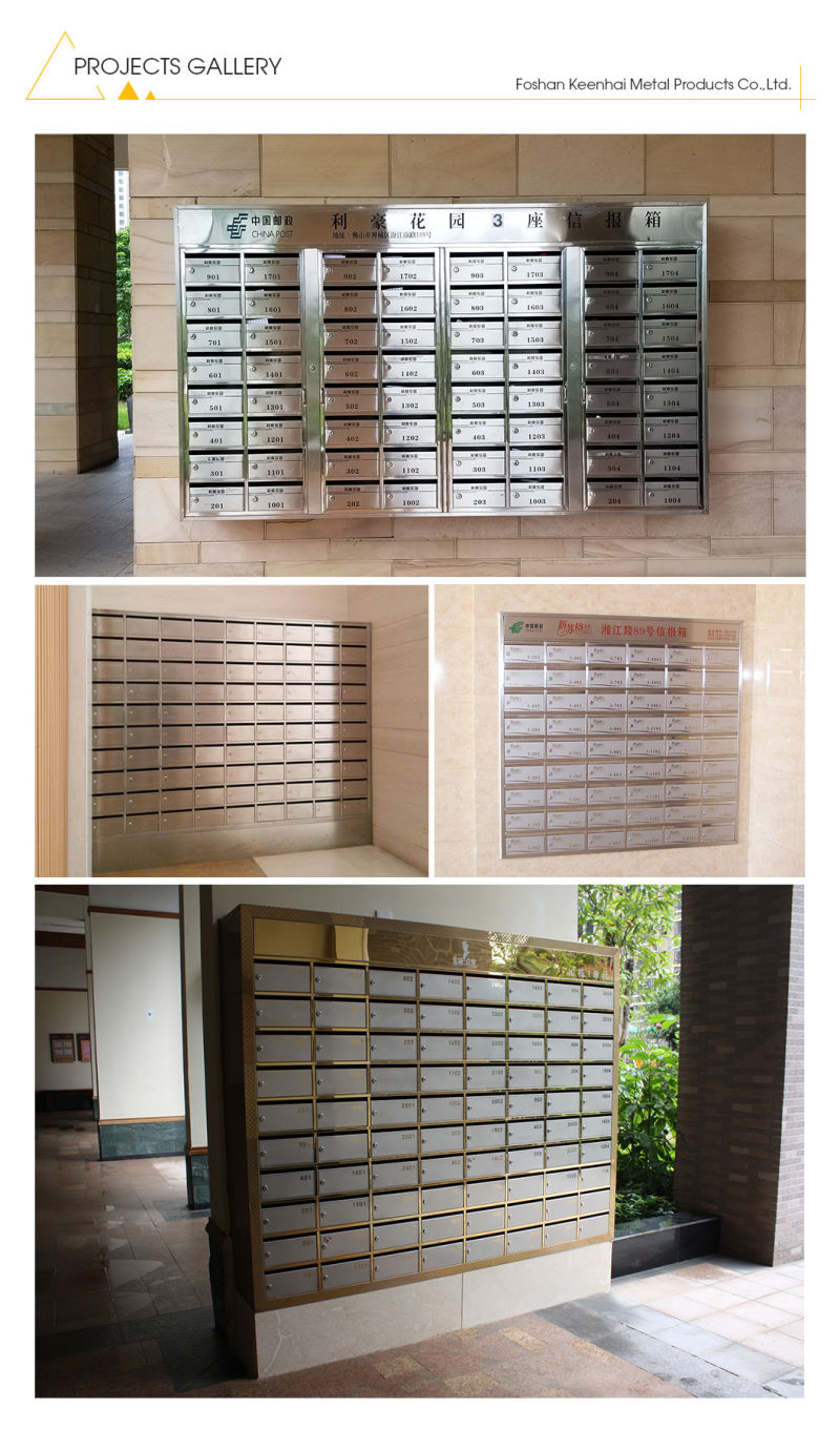 Wall Mount Stainless Steel Apartment Mailbox