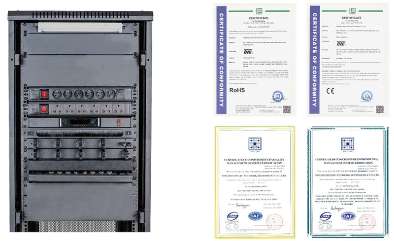 19'' Rack with Wall Mounted Type Rear Door Can Open