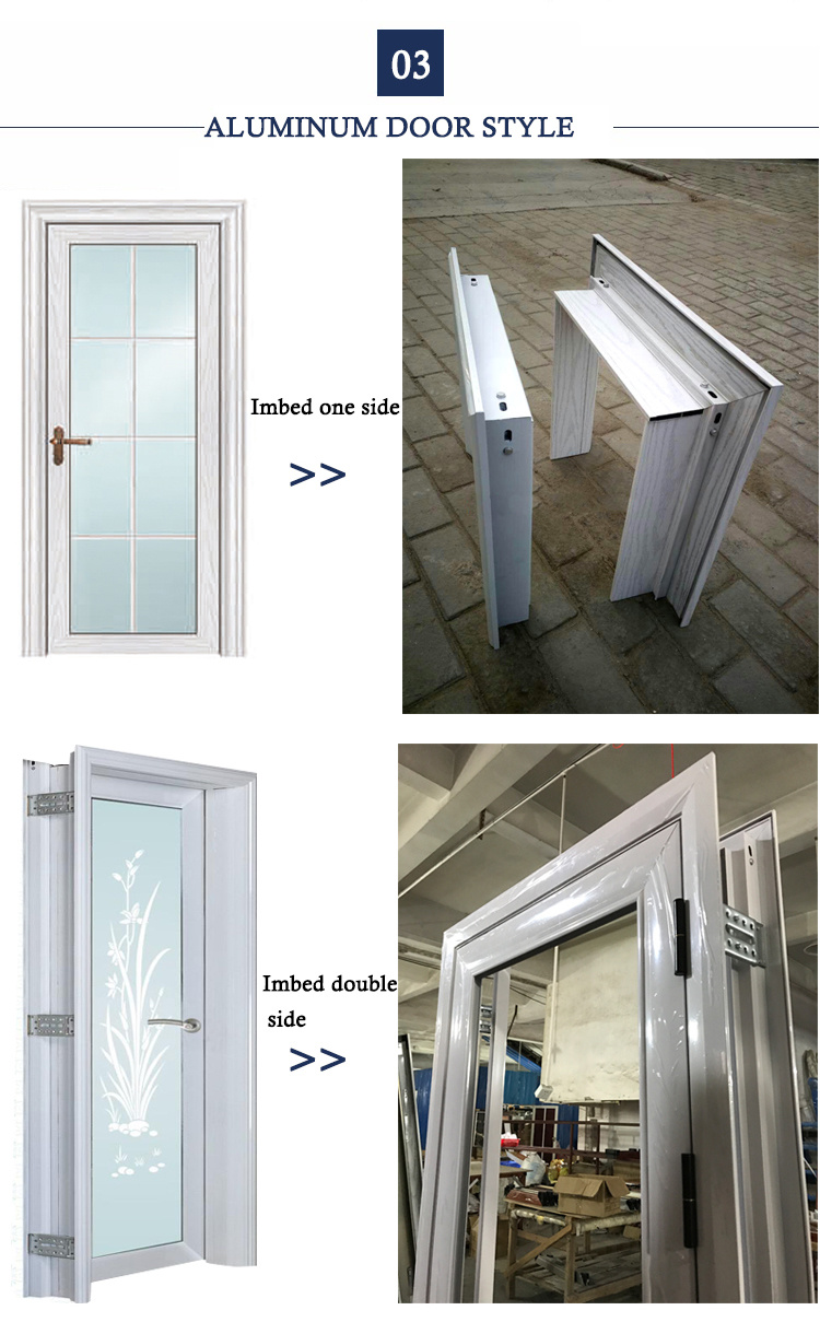 Golden Supplier Fashionable Design Washroom Wc Toilet Aluminum Bathroom Door