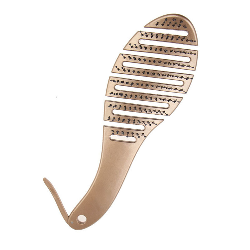 Curved Fast Blow Drying Brush for Women & Men, Vented Detangling Hair Brush