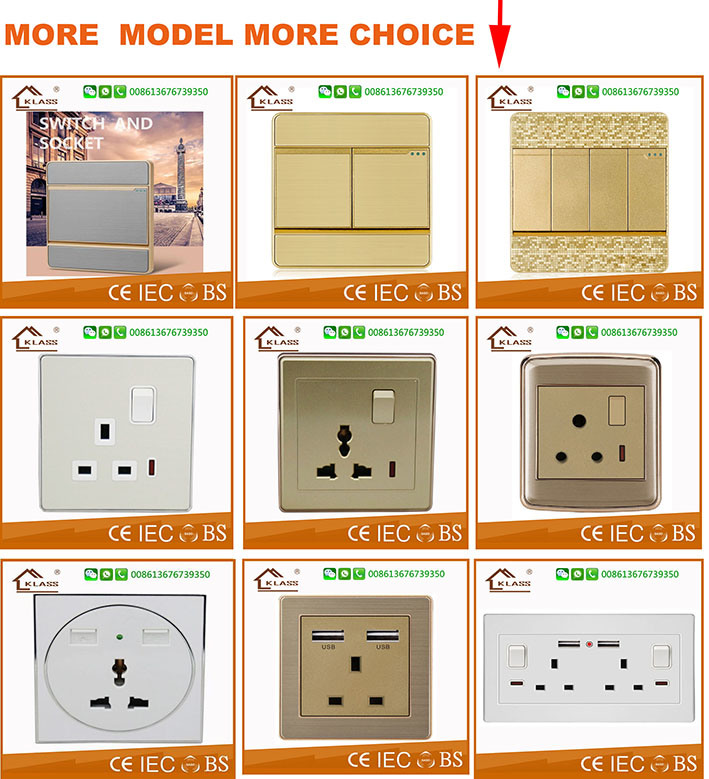 UK 1gang Electrical Wall Bell Switches for Home