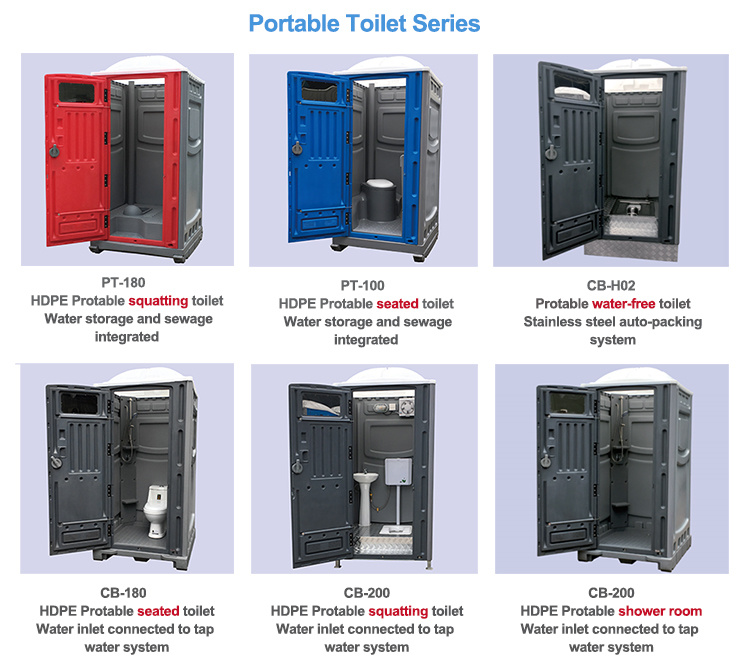 Sufficient Supply HDPE Portable Toilet with Sturdy Construction