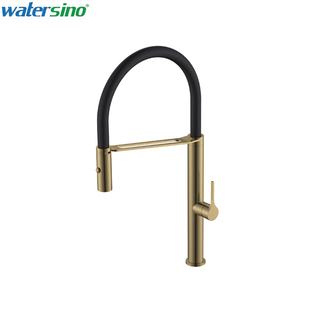 Gold Brushed Swivel Kitchen Sink Water Mixer Tap