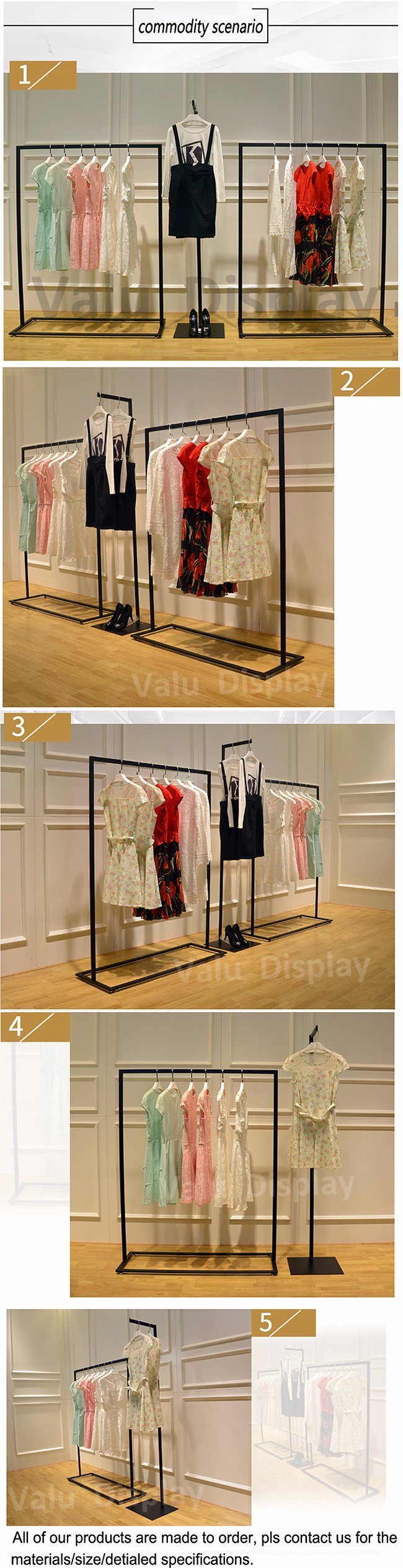 Clothes Hanging Stand Clothes Display Stand for Shop