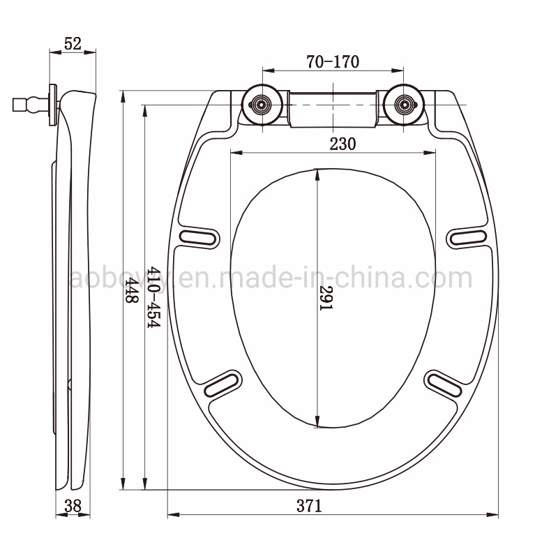 Europe Duroplast Slow-Close Toilet Seat, Economic, Sanitary Fitting (Ap522)