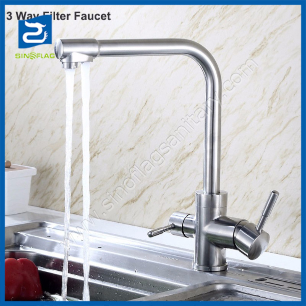 Top Sale Brushed Nickel Sedal Cartridge Sink Drinking Water Faucet