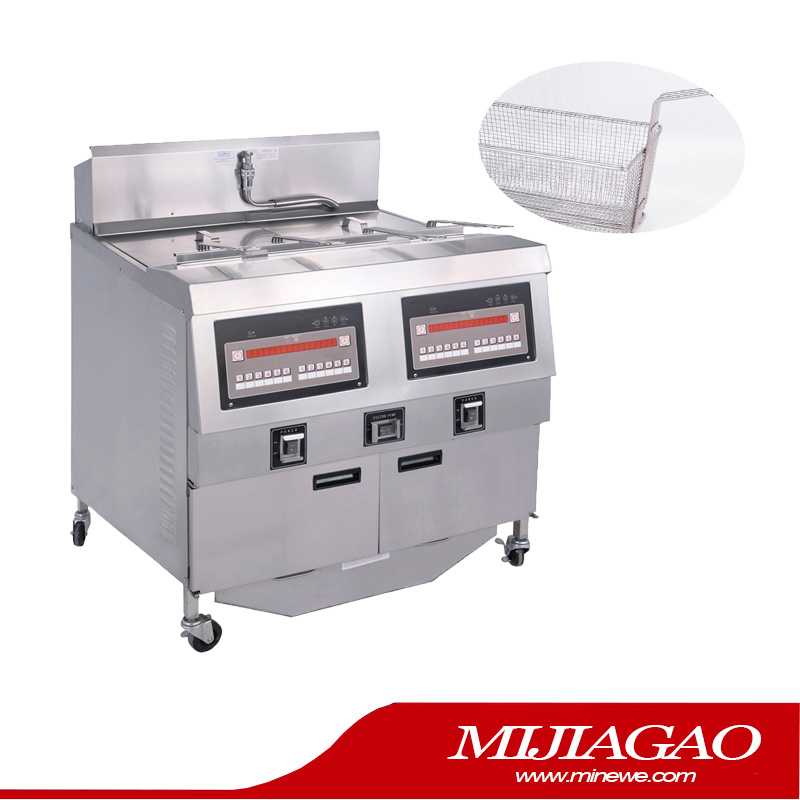 Two Tank Commercial Electric Open Fryer with Oil Filter