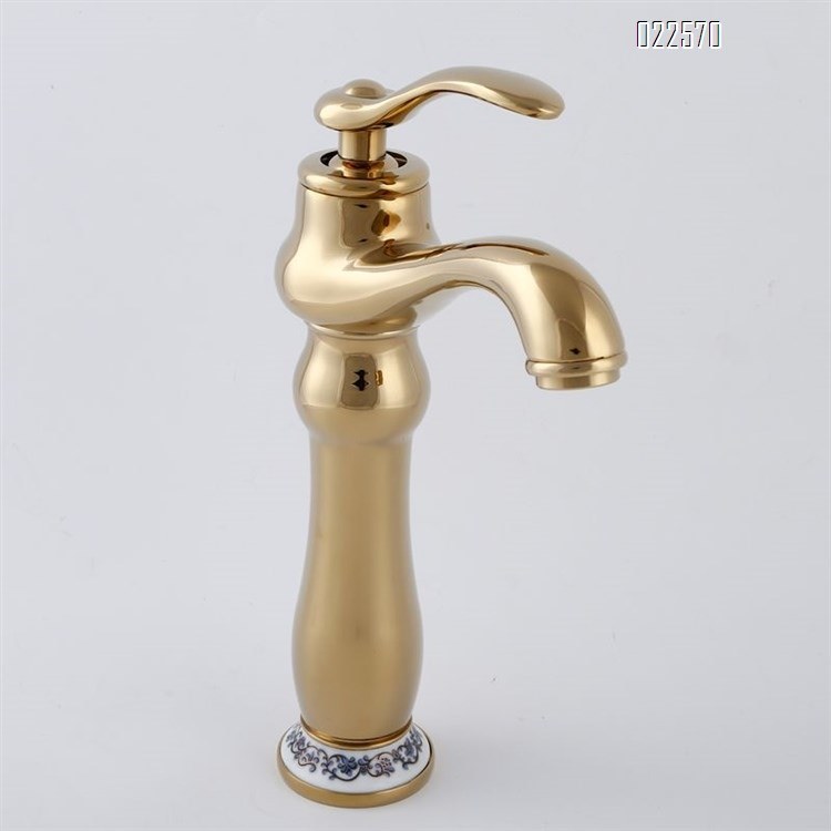 Copper Bathroom Basin Single Handle Faucet