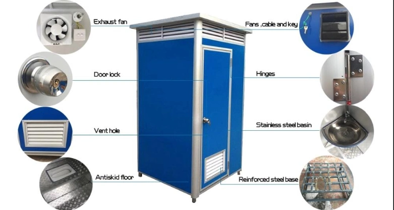 Modular Mobile Flat Pack Container Toilet with Shower for Camping Site