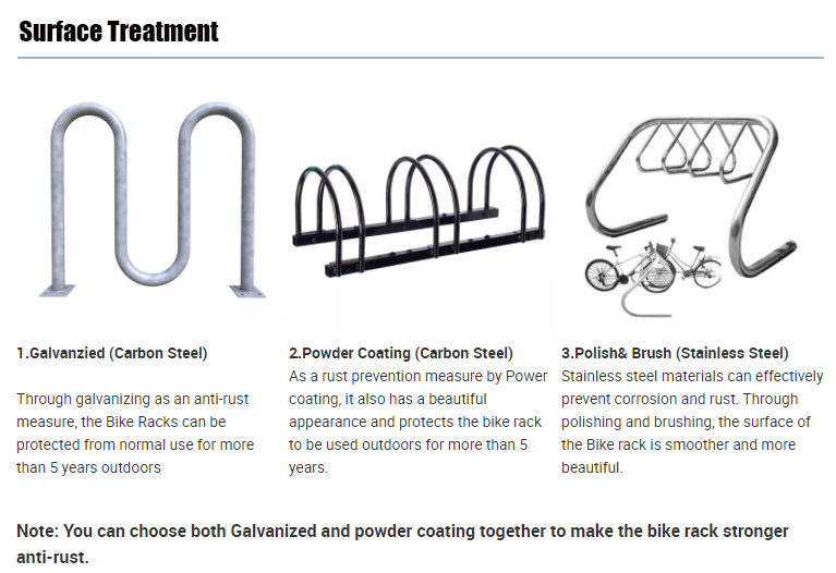 2021 Carbon Steel Outdoor Durable Customized Floor Mounted U Bike Rack