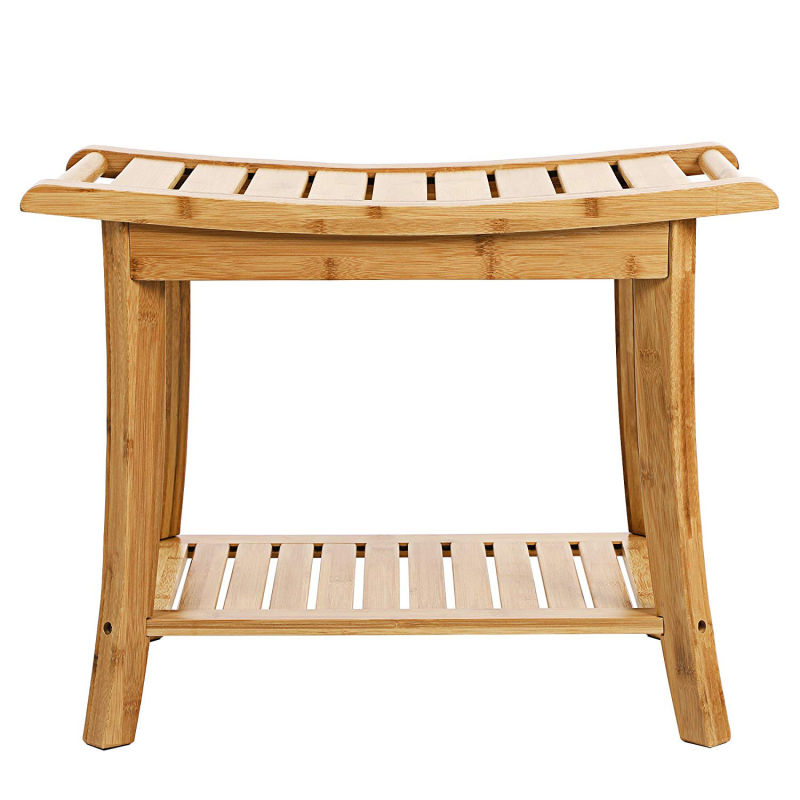 Bathroom Shower Vanity Wooden Bamboo Stool Seat