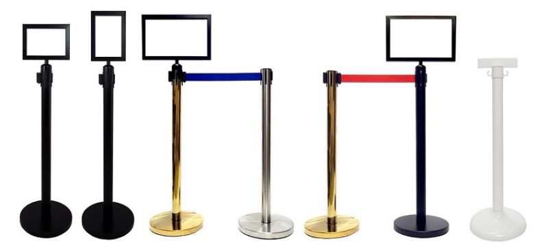 Q up Tensile Stand Retractable Cassette Belt Bank Barrier