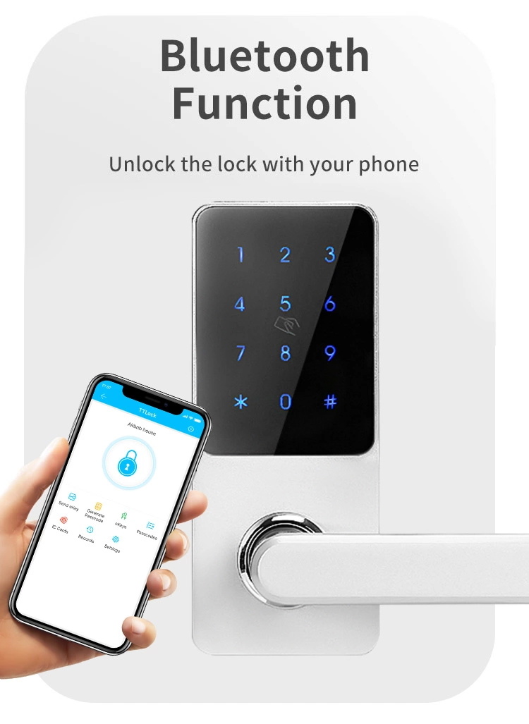 Ene Smart Ttlock Bluetooth APP Fingerprint Intelligent Smart Lock for Hotel Apartment