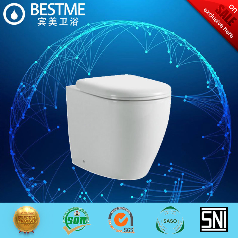 Wall Hung Ceramic Wc Toilet Bowl with PP Toilet Seat Cover (6011)