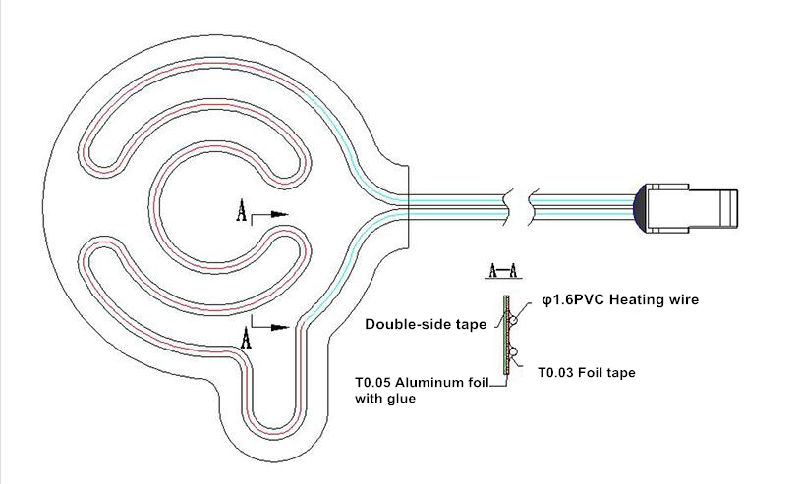 Aluminum Foil Smart Toilet Seat Heating Element