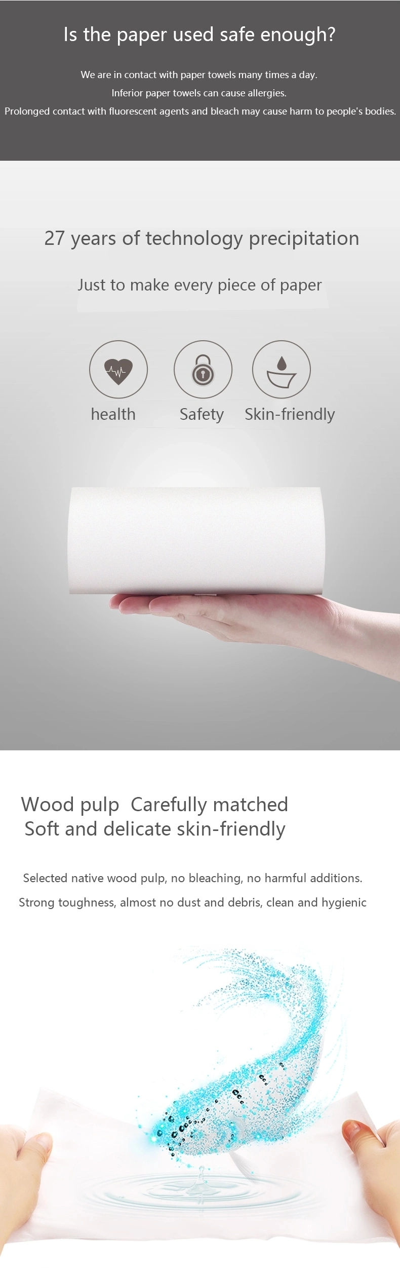 Eco-Friendly Factory Jumbo Roll Toilet Paper/Toilet Tissue/Toilet Roll