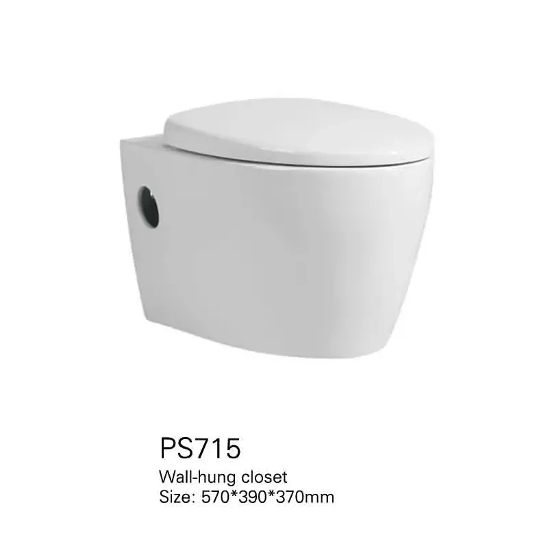 Factory Sanitary Ware Ceramic Closestool One Piece Wc Toilet White Wall Hung Toilet Bowl