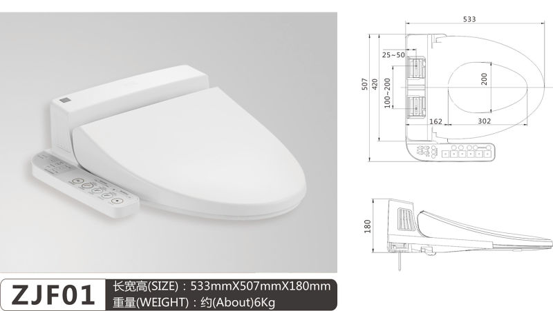 Elegant Bathroom Japanese Wc Elongated Intelligent Smart Toilet Seat
