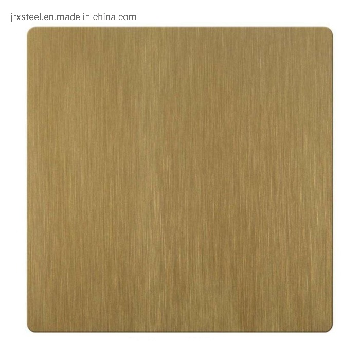 201 304 Cr 316L Stainless Steel Sheet Brushed Gold Champagne Colored