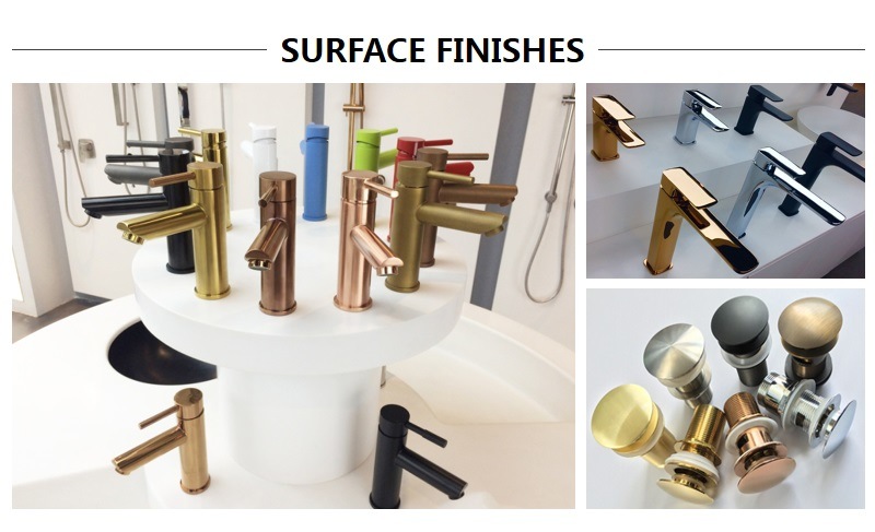 Color Mix Gold 3 Holes Bathroom Bathtub Basin Water Tap