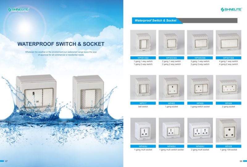 IP55 Waterproof Switch 1gang Bell Push Wall Switch