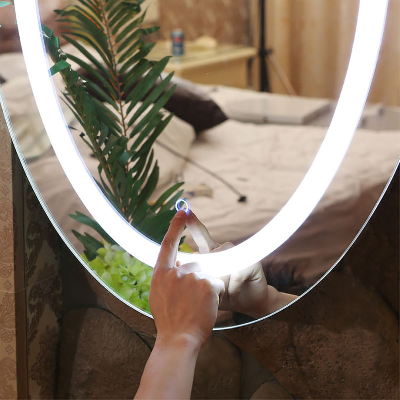 Anti-Fog Function Oval LED Vanity Mirror Wall Mounted with LED Illumination