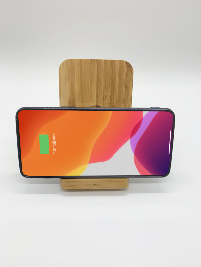 Bamboo Wireless Charger with Phone Stand