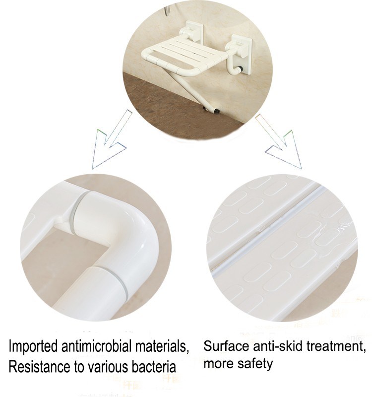 Home Care Wall Mounted Safety Bath Seat with Back