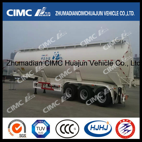 Cimc Huajun Front-Lifting Bulk Grain Powder Tanker with Rear Discharge