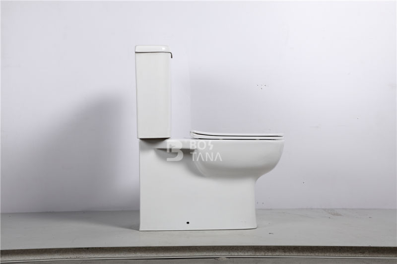 High Quality Chinese Wc Dual-Flush Floor Mounted Toilets Open Back Rimless Two-Piece Water Closet Toilet