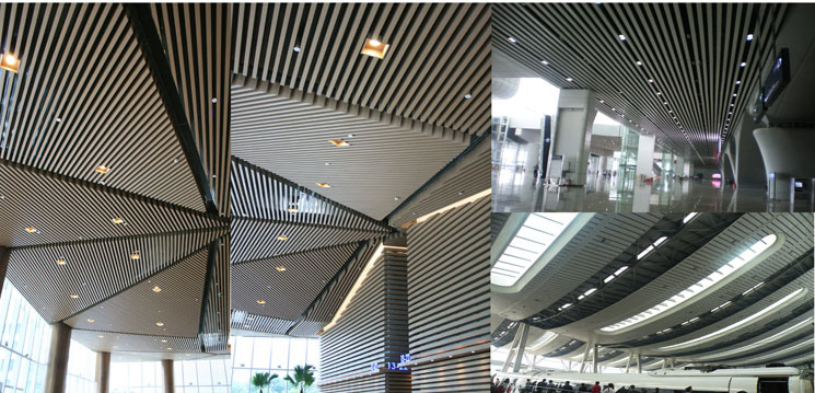 Modern Creative Suspended Aluminum Baffle Ceiling